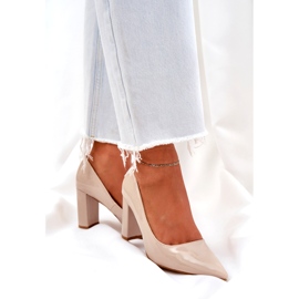 Seastar Painted pumps on the bar heels beige 2