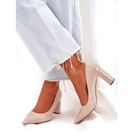 Seastar Painted pumps on the bar heels beige 3