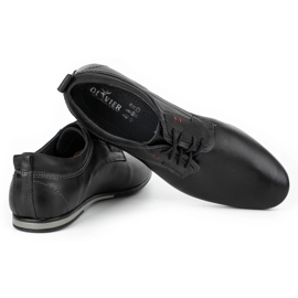 Olivier Men's leather shoes 731 black 4