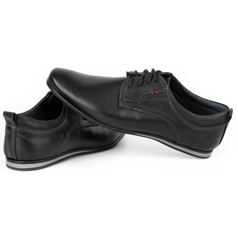 Olivier Men's leather shoes 731 black 5