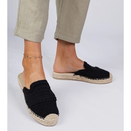 Black women's espadrilles slippers 1 Black women's espadrilles slippers 1