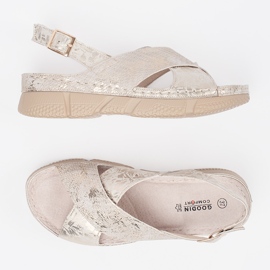Goodin Light -bearing sandals flat beige 3