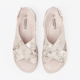 Goodin Light -bearing sandals flat beige 2