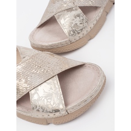 Goodin Light -bearing sandals flat beige 5