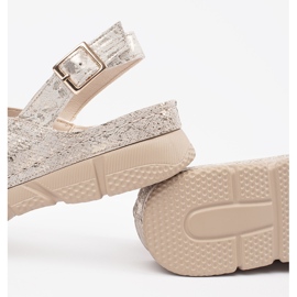Goodin Light -bearing sandals flat beige 1
