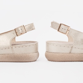 Goodin Gold sandals with a leather insole golden 1 Goodin Gold sandals with a leather insole golden 1