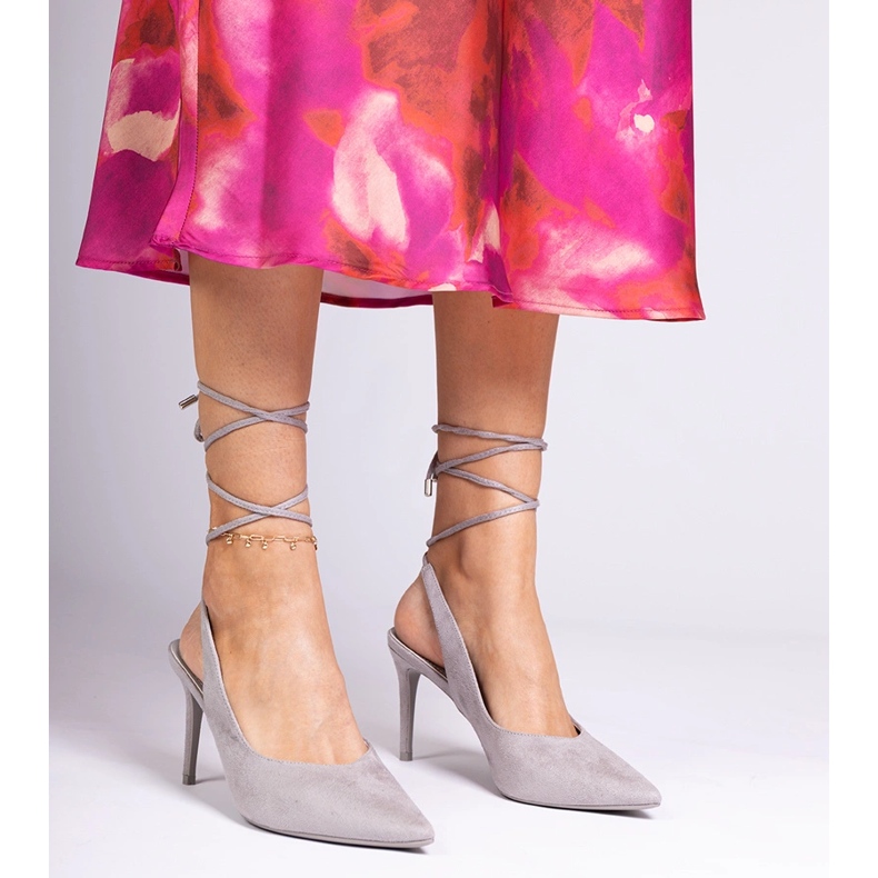 Gray high heels with Hakol's heel grey 1