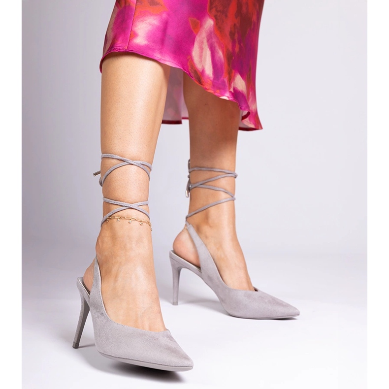 Gray high heels with Hakol's heel grey 2
