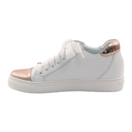 Badura white sports shoes for women copper 1