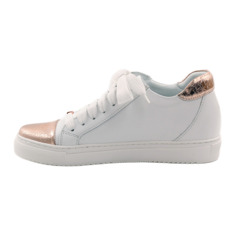 Badura white sports shoes for women copper 1