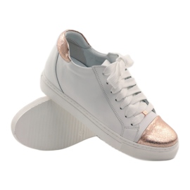 Badura white sports shoes for women copper 2