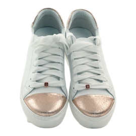 Badura white sports shoes for women copper 4