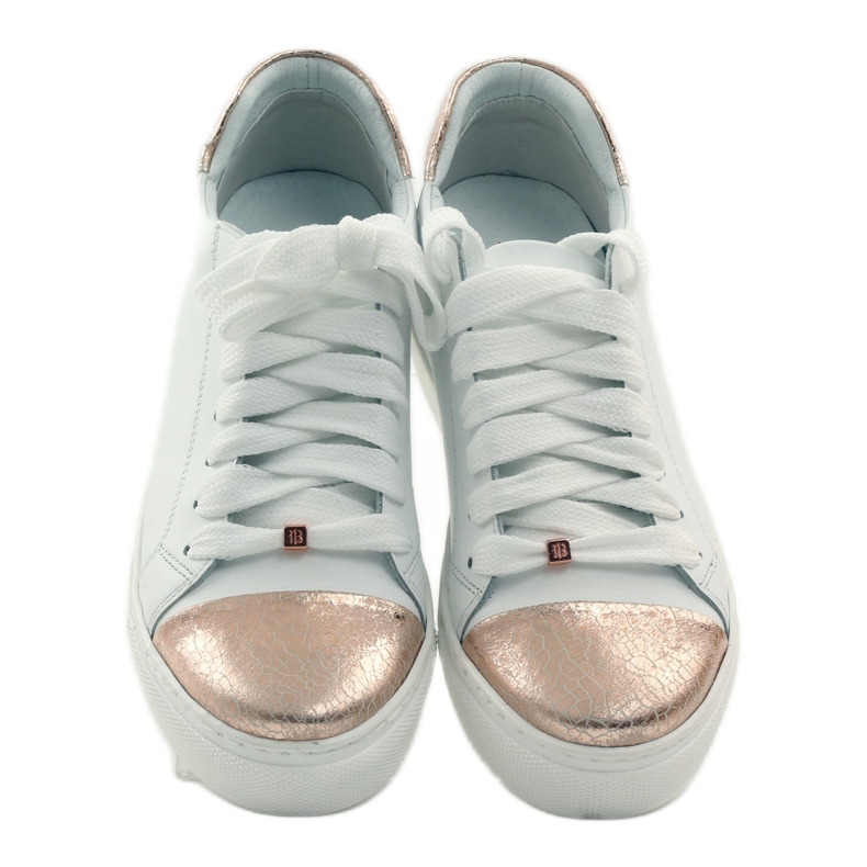Badura white sports shoes for women copper 4