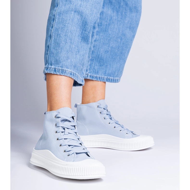 Blue Guerrino platform sneakers 1