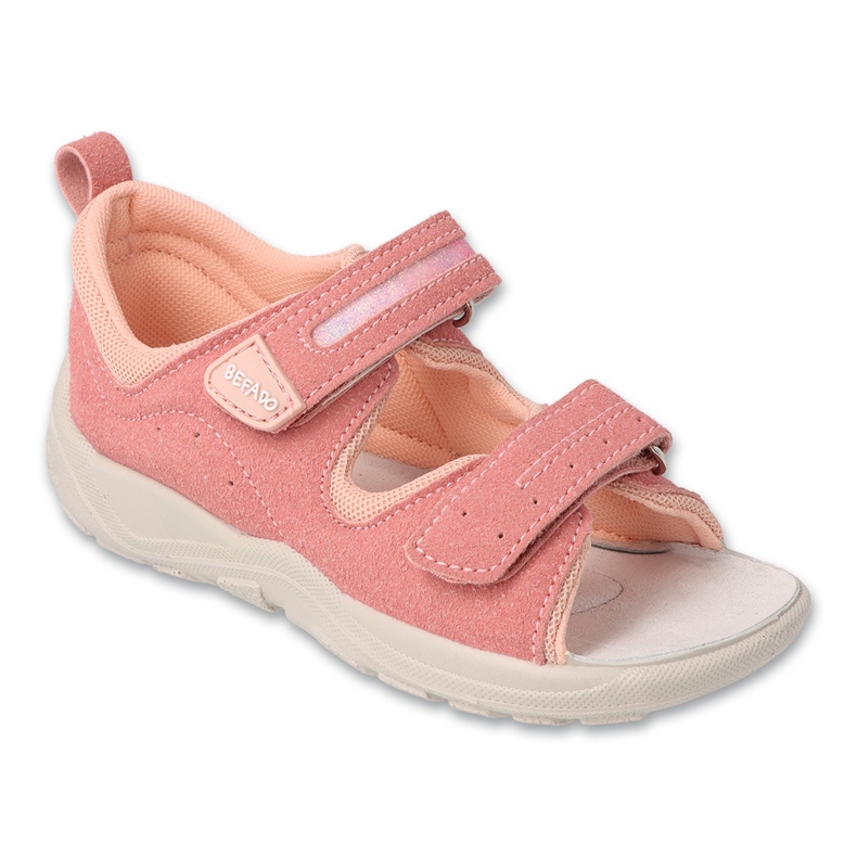 Befado children's sandals with leather insert 721X025 pink 1