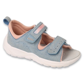 Befado children's sandals with leather insert 721P014 blue and pink 1 Befado children's sandals with leather insert 721P014 blue and pink 1