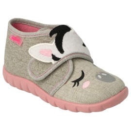 Befado children's slippers 465P082 gray with application grey 1 Befado children's slippers 465P082 gray with application grey 1