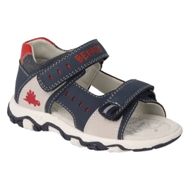 Befado children's sandals with velcro, leather insert 170P097, navy blue 1 Befado children's sandals with velcro, leather insert 170P097, navy blue 1