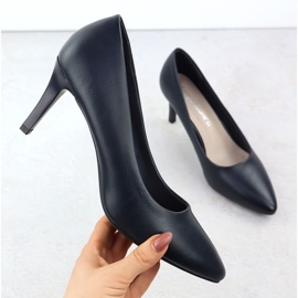 High heels women's navy blue Sergio Leone 1336 1