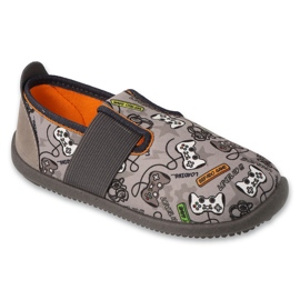 Befado children's slippers, elastic bottom, 901X021, gray grey 1