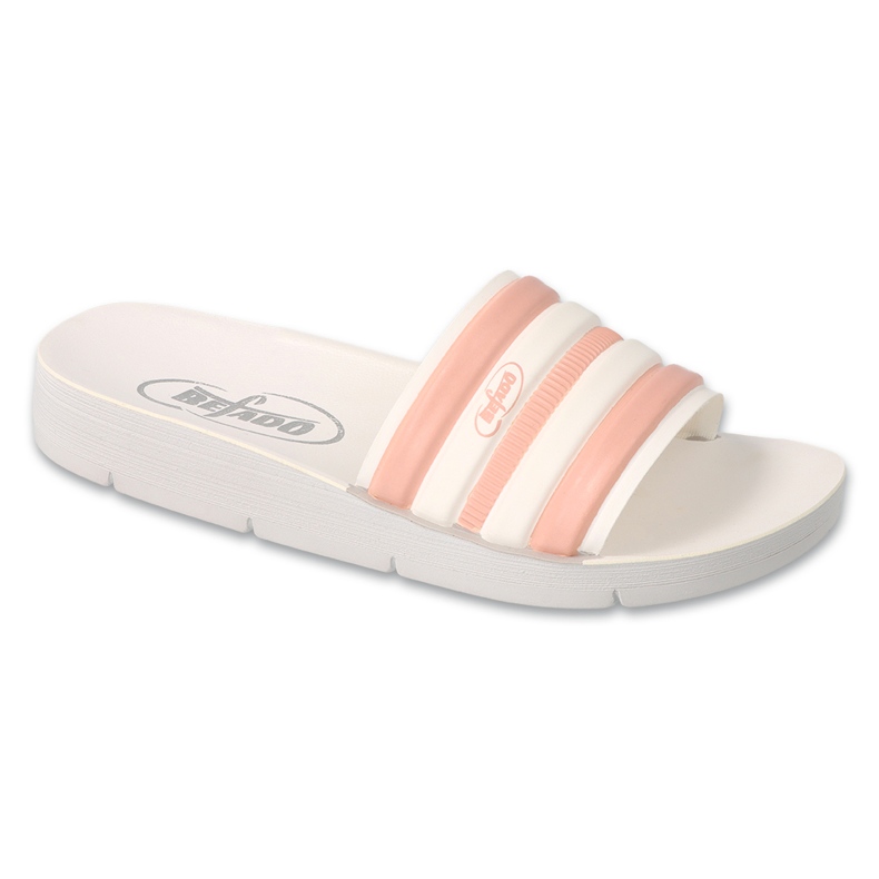 Befado children's slippers 067Y004 beige and pink 1 Befado children's slippers 067Y004 beige and pink 1