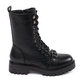 Women's high-top work boots black 2