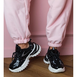 Black sports sneakers on a stylish sole 1