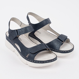 Goodin Navy classic women's sandals blue 2