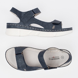 Goodin Navy classic women's sandals blue 4