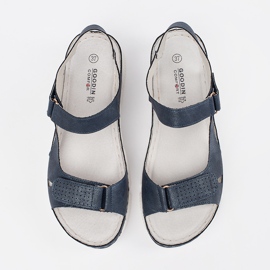 Goodin Navy classic women's sandals blue 3