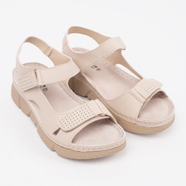 Goodin Beige classic women's sandals 1