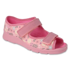 Befado children's sandals with velcro 969Y173 pink 1 Befado children's sandals with velcro 969Y173 pink 1