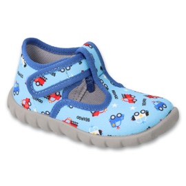 Befado children's slippers 628p021 blue in cars 1