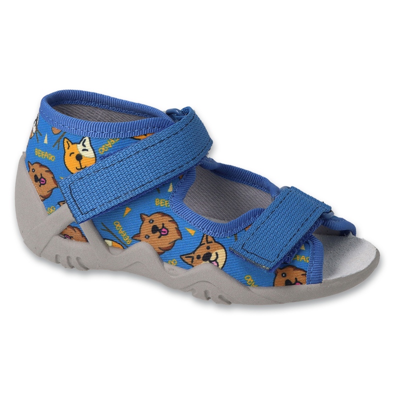 Befado sandals children's leather insert 350p042 blue in dogs 1 Befado sandals children's leather insert 350p042 blue in dogs 1