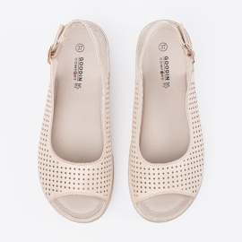 Goodin Light hazel comfortable sandals golden 1