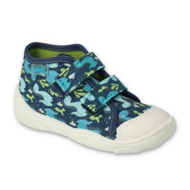 Befado children's slippers 212p076 blue dragons 1 Befado children's slippers 212p076 blue dragons 1