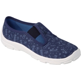 Befado children's slippers 975Y186 navy blue 1