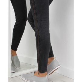 Gray xl08p Gray grain slip-on sneakers grey 1