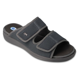 Befado Dr.ORTO men's slippers with antibacterial pu insole 083M002 gray grey 1