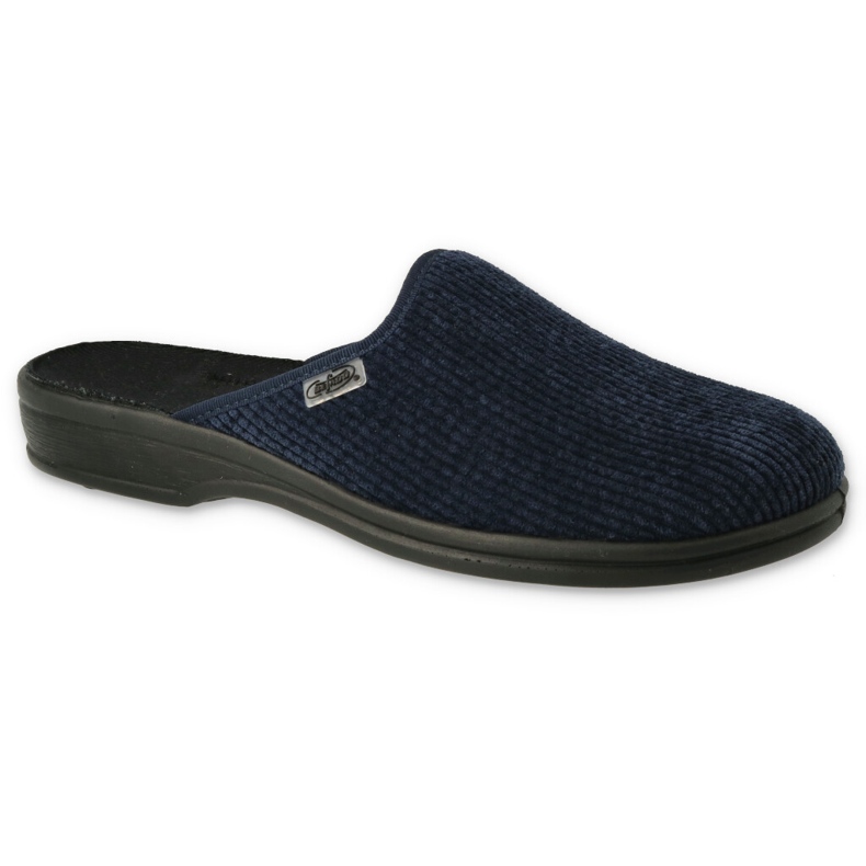 Befado men's slippers PU 089M421 Navy corduroy blue 1 Befado men's slippers PU 089M421 Navy corduroy blue 1