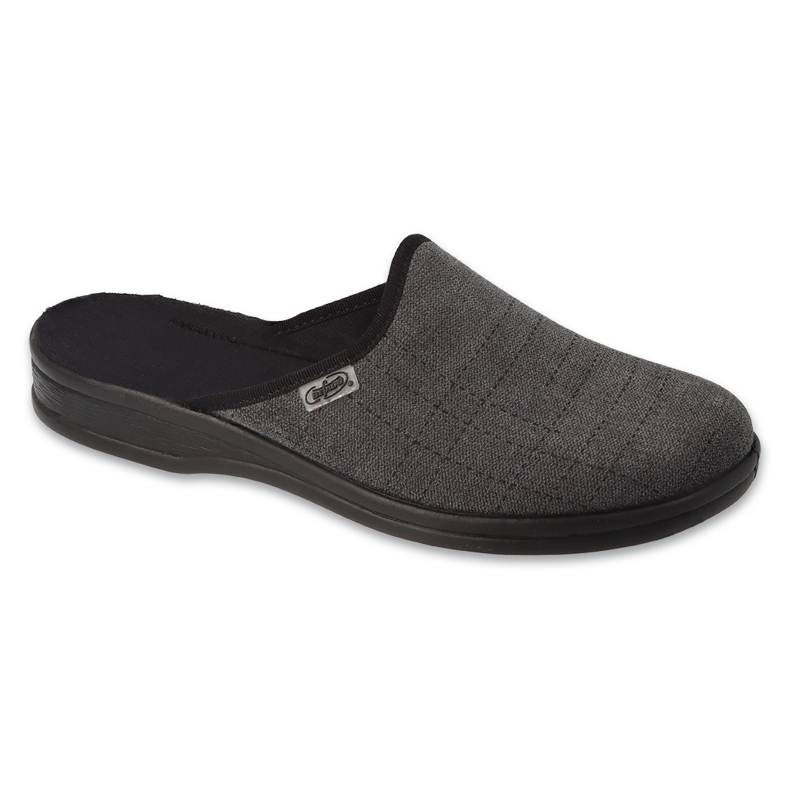 Befado men's slippers pu gray 089m410 grey 2