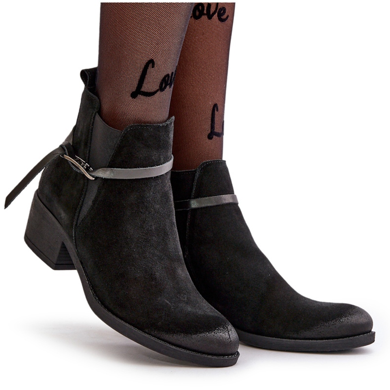 Zazoo 60478 suede high heels insulated black zipper 5 Zazoo 60478 suede high heels insulated black zipper 5