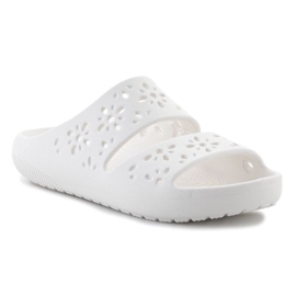 Crocs Classic Floral Cutout Sandal 210966-0WV flip flops white 1 Crocs Classic Floral Cutout Sandal 210966-0WV flip flops white 1