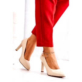 Women's pumps on the Sergio Leone 1457 beige post 2