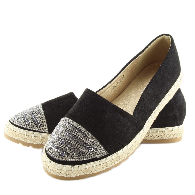 Black women's espadrilles H8-102 black 1