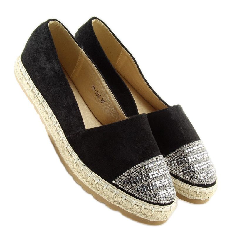 Black women's espadrilles H8-102 black 2