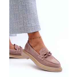 S.Barski Women's Suede Moccasins On a Flat Heel With Decoration D&A TW101 Dirty Pink 2 S.Barski Women's Suede Moccasins On a Flat Heel With Decoration D&A TW101 Dirty Pink 2