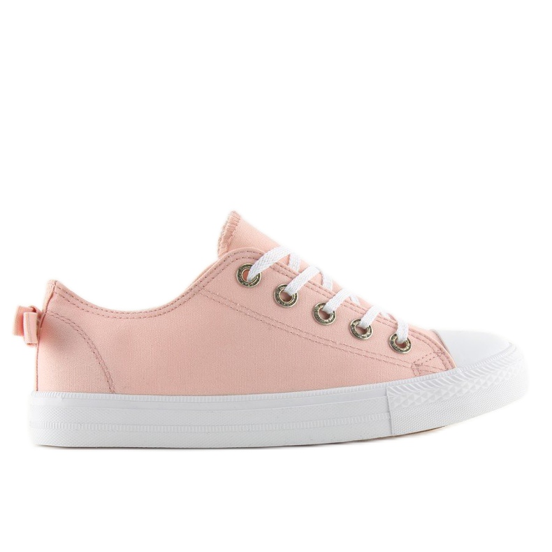 Women's sneakers with a bow pink 8935 Pink 1