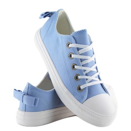 Women's sneakers with a bow, blue 8935 Blue 1 Women's sneakers with a bow, blue 8935 Blue 1