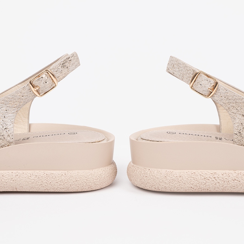 Goodin Beige comfortable women's good sandals 1